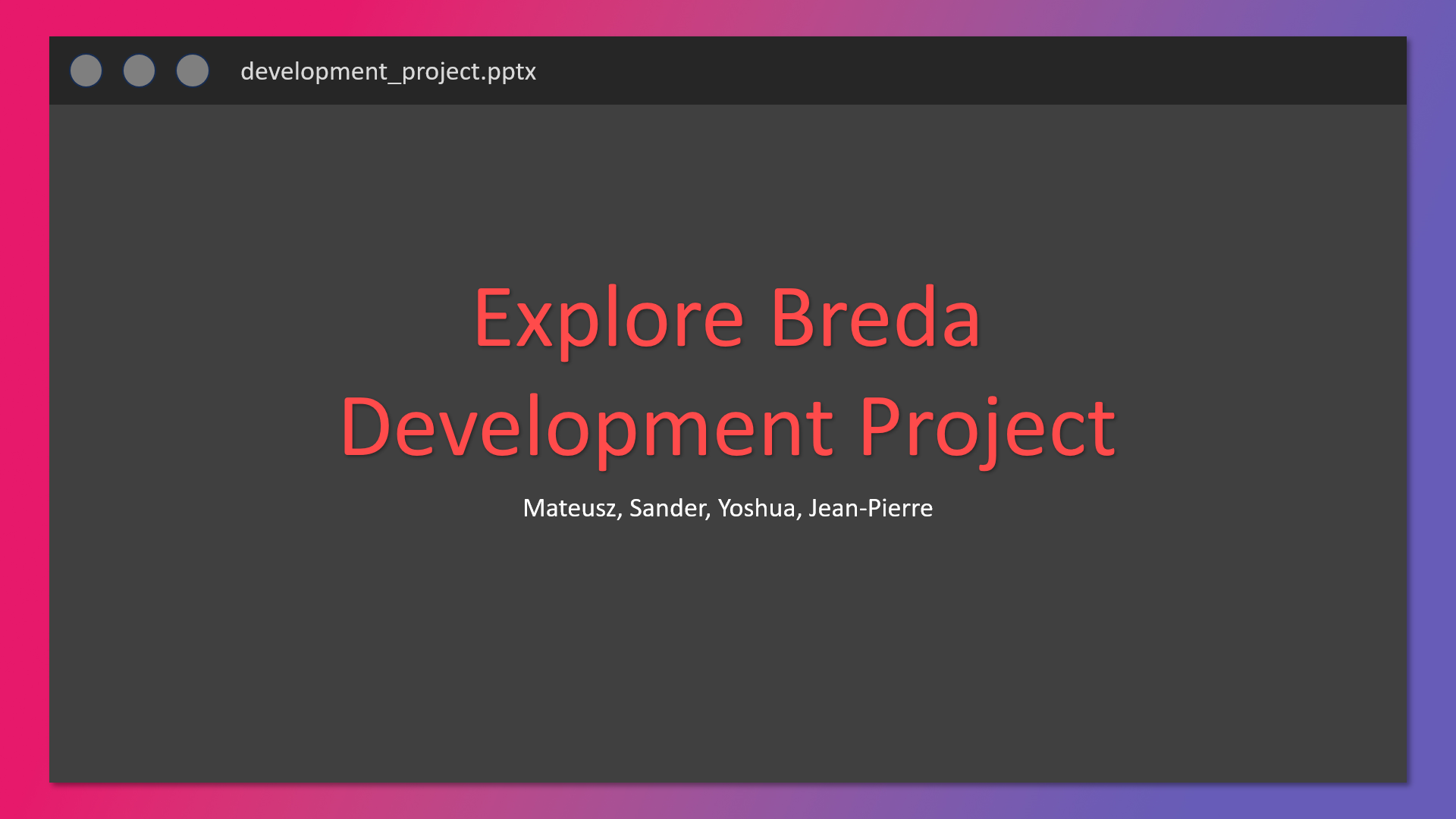 Development Slide 1